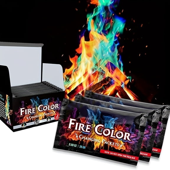 Flame Color-changing Pack - Suitable for fire basins, bonfires, outdoor fireplaces, campfires - Magical colorful color-changing flames