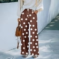 thumbnail image 4 of Delayuji Women's Wide Leg Pants Dot Printed Palazzo Pants High Waisted Casual Loose Straight Leg Pants with Pockets Womens Trousers, 4 of 6
