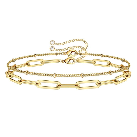 Handmade Gold Oval Link Bracelet Elegant Jewelry for Women Decorative Round Chain Bangle Various Designs Two Tone Accessories
