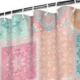 thumbnail image 3 of Pioneer Flower Floral Print Pattern Shower Curtain 72"x84", Bathroom Decorative Shower Curtain Set with 12 Hooks, Waterproof Washable, 3 of 6