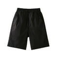 thumbnail image 3 of Bainana Summer Shorts For Toddler Boys Solid Color Elastic Waist Straight Leg Shorty Comfortable Soft Infant Boys Summer Holiday School Wear Shorts Black Size 7-8 Years, 3 of 3