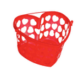 thumbnail image 2 of Valentine FSSTAM Heart Shaped Bucket with Handle, Plastic Red Buckets for Parties Gifts Flowers Crafts Storage, Valentine’s Day Basket Empty Party Favors Decorations, 2-Ct, 2 of 6