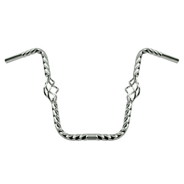 Cage Twisted Handlebar 16" 25.4mm Chrome. Bike handle bar, bicycle handle bar, lowrider handle