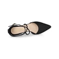 thumbnail image 4 of BLISSFUL STEP Women's Pointed Toe Cross Strap Block Heels Pumps Black 9, 4 of 7