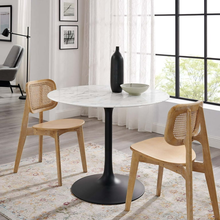 Modway lippa round artificial 2024 marble dining table