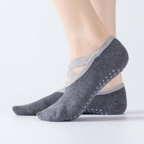 Baberdicy Grip Ballet Socks for Women - Non-Slip Yoga Dance Footies, Breathable Split-Toe Slipper Socks, E One Size