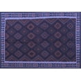 thumbnail image 1 of Ahgly Company Machine Washable Indoor Rectangle Oriental Blue Traditional Area Rugs, 8' x 12', 1 of 4