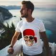 thumbnail image 5 of Summer Men Tee ShirtSkull (22) Graphic Letter Print T Shirts Crew Neck Short Sleeves Sports Sizes XS-5XL, 5 of 5