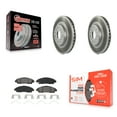 thumbnail image 1 of Transit Auto Front Coated Disc Brake Rotors and Semi-Metallic Pads Kit for Car Chevrolet Traverse GMC Acadia Buick Enclave Blazer KGS-101909, 1 of 11