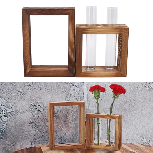 Wood Stand Test Tube, Plant Propagation Station Simple Installation Table Ornament Fashionable Home Decor for African Violets