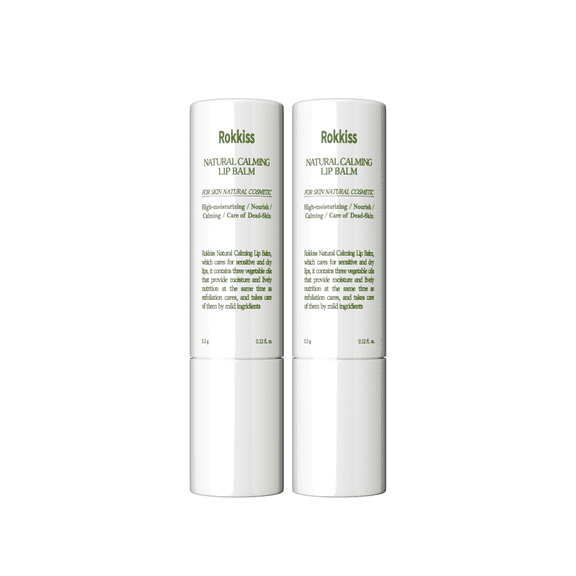 ROKKISS Natural Calming Lip Balm 0.12 fl oz, 2 Pack