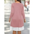 thumbnail image 2 of Cuteduck Plus Size Women’s Long Sleeve V-Neck Zipper Dress Autumn/Winter 1X-5X, 2 of 8