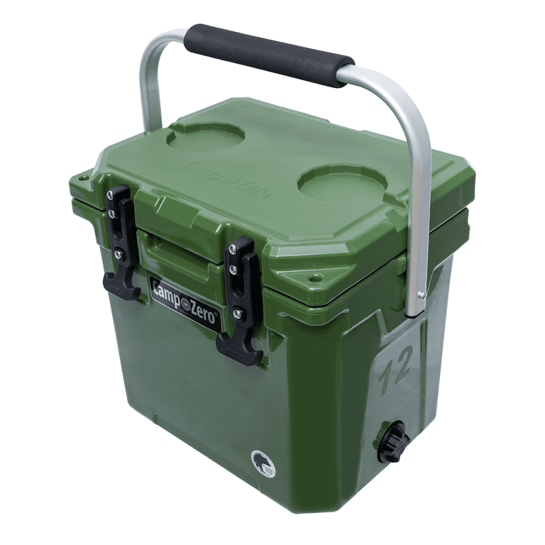 Camp-Zero 12 Qt. Premium Cooler with Aluminum Handles & Long Neck