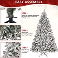 thumbnail image 7 of YouYeap 6ft Prelit Flocked Christmas Tree with Warm White Lights for Home Office Party Decoration, 7 of 7