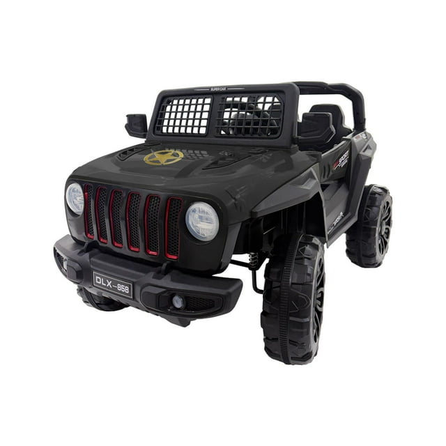 Camioneta Montable Eléctrica Para Niños Control Remoto negro