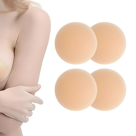 2024 Newest Silicone Seamless Nipple Covers Ultra Thin Sticky Breast Petals Adhesive Strapless Invisible Pasties Bra 2 Pairs