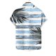 thumbnail image 4 of Mens Casual Manga Corta Botón Abajo Camisas Impresas Bolsillo Botón Turndown Cuello Top Blusa Camisa, 4 of 5
