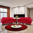 thumbnail image 4 of 74" Modern Upholstered Velvet Sofa Couch for Living Room,Square Armrest Tufted Loveseat Sofa with Two Throw Pillows，Wood Foot, 4 of 8