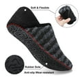thumbnail image 2 of Barerun Men Women Bedroom Slippers Comfy Warm Slippers House Shoes Dark Grey, 2 of 7