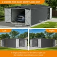 thumbnail image 2 of Sunjoy Outdoor Storage Shed 13 x 20 ft. Carport, Patio Metal Utility Large Storage Shed Garage with 2 Doors and 4 Vents, for Car, Truck, Bike, Garbage Can, Tool, Lawnmower, Dark Grey, 2 of 10