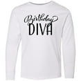 thumbnail image 3 of Inktastic Birthday Diva in Black Long Sleeve Youth T-Shirt, 3 of 5