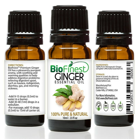 biofinest ginger oil - 100% pure ginger essential oil - premium organic - therapeutic grade - best for aromatherapy -good for digestion health - help to reduce cholesterol - free e-book