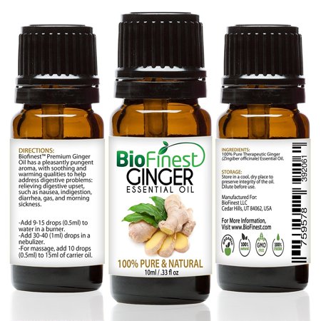 biofinest ginger oil - 100% pure ginger essential oil - premium organic - therapeutic grade - best for aromatherapy -good for digestion health - help to reduce cholesterol - free e-book (Best Exercise For Good Digestion)