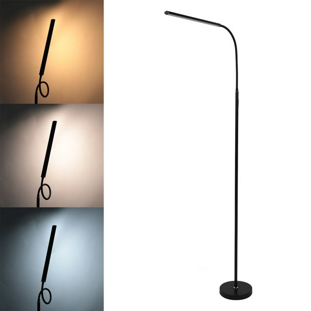 Luz De Lectura De Pie, Arte Del Hierro Que Cuida Los Ojos, 3 Temperaturas De Color, 10 Niveles De Brillo, Lámpara De Pie LED Moderna Para Sala De Estar