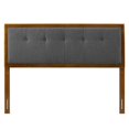 thumbnail image 3 of Tufted Headboard, Twin Size, Wood, Fabric, Brown Walnut Grey Gray, Modern Contemporary Urban Design, Bedroom Master Guest Suite, 3 of 9