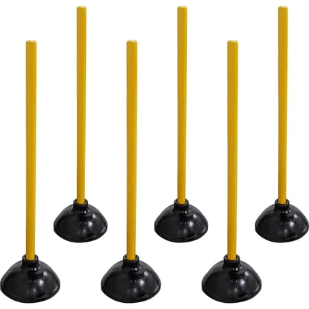 Genuine Joe Value Plus Plunger - 5.75" Cup Diameter - 23" Length - Yellow