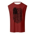 thumbnail image 4 of KPOPLK Hawaiian Geometric Pattern Men's Summer Tank Tops: Sleeveless Crewneck Tank Shirts for Beach Casual Wear L Red, 4 of 5