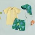 thumbnail image 2 of Xudanell Baby Swimsuit Zipper Printing Boys Guard Set Toddler baby Bathing Suit Family Matching Swimsuits, 2 of 7