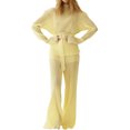 thumbnail image 4 of SAYOO Blusa de manga larga + pantalones largos para mujeres SAYOO moda, 4 of 9