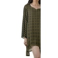 thumbnail image 4 of Moomaya Chemise à Manches Longues Femme Imprimée Robes Grande Taille Rayonne Tuniques Courtes, 4 of 4