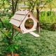 thumbnail image 4 of Wooden Birdhouse with Perch Bird Feeder Household Bird Box Suitable for Outdoor Garden Decoration Wood Color, 4 of 5