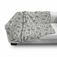 thumbnail image 3 of Butterfly Soft Flannel Fleece Blanket, Botanical Themed Nature Pattern with Dragonfly Flourish Hearts and Leaves, Cozy Plush for Indoor and Outdoor Use, 50" x 70", Slate Brown White, by Ambesonne, 3 of 6