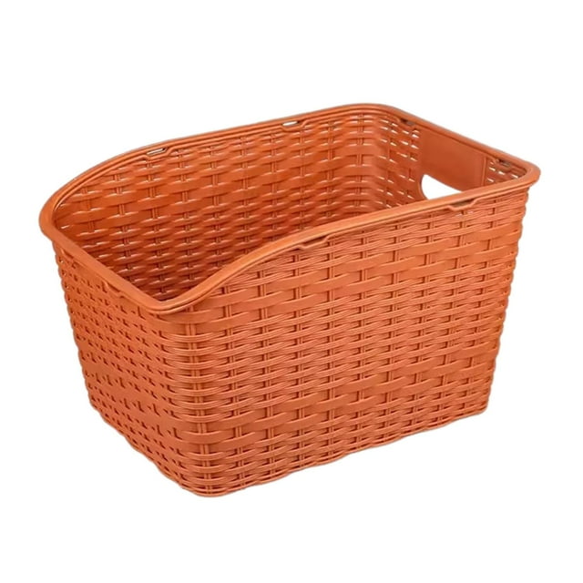 Cesta trasera para bicicleta, cesta para bicicleta, organizador de equipaje para mujer y hombre, cesta de carga para compras de bicicletas de montaña, Marrón