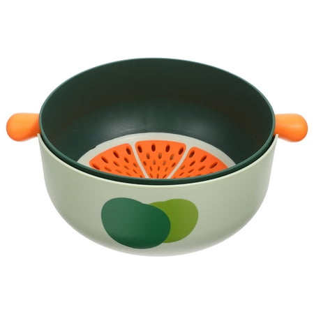 

Frcolor Bowl Strainer Colander Washing Kitchen Basket Fruit Vegetable Food Colanders Drain Draining Metal Wash Sink Pasta
