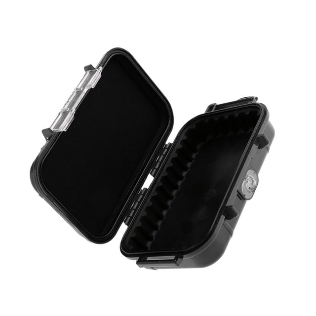 Becaristey Rugged Outdoor Shockproof Waterproof Storage Case Box for Essential Equipment Black 1Set