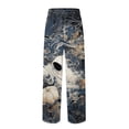 thumbnail image 3 of Satingcolo Men's Pajama Pants Halloween Skulls Black Sleep Bottoms Lounge Sleepwear Pockets Drawstring, 3 of 6