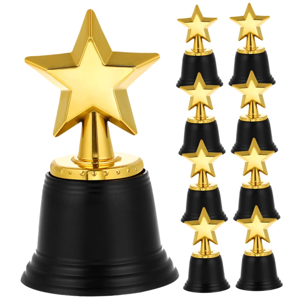 9-Piece Mini Award Trophies Plastic Cups for Sports, Office, Party Favors, Achievement Prizes, Game Props Accessories