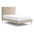 thumbnail image 2 of Furniture of America Flyn Fabric Upholstered Headboard Twin Bed in Beige, 2 of 7