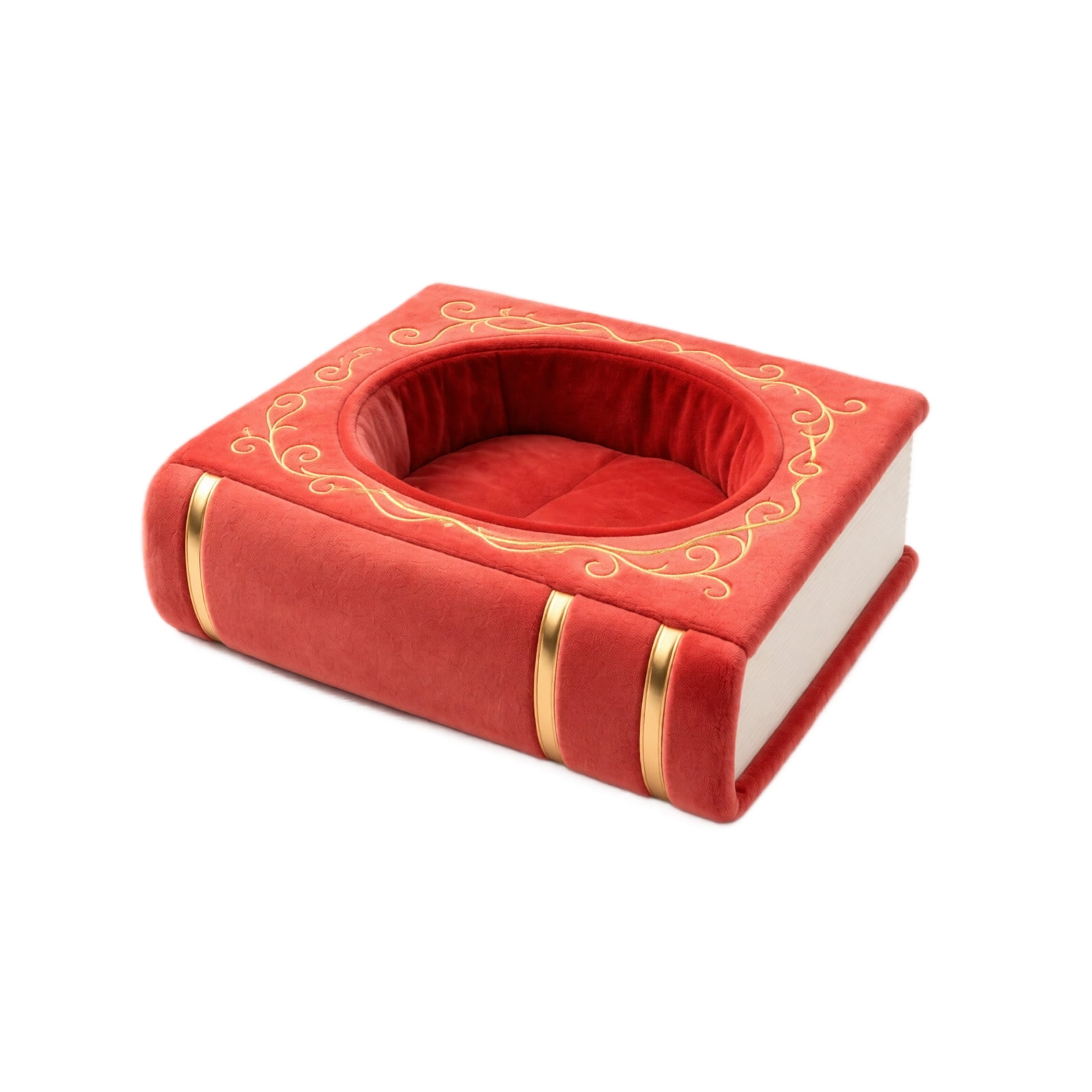 Book Shaped Cat Bed Indoor Pet Cave Bed Soft Plush Enclosed Cat House Cushion Sleeping Nest Decorative Pet Furniture