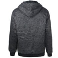 thumbnail image 3 of gary com Marled Sudaderas con capucha de forro polar con forro Sherpa de peso pesado para hombres, cremallera completa, tallas grandes, sudaderas grandes y altas, chaquetas 5XL carbón, 3 of 5