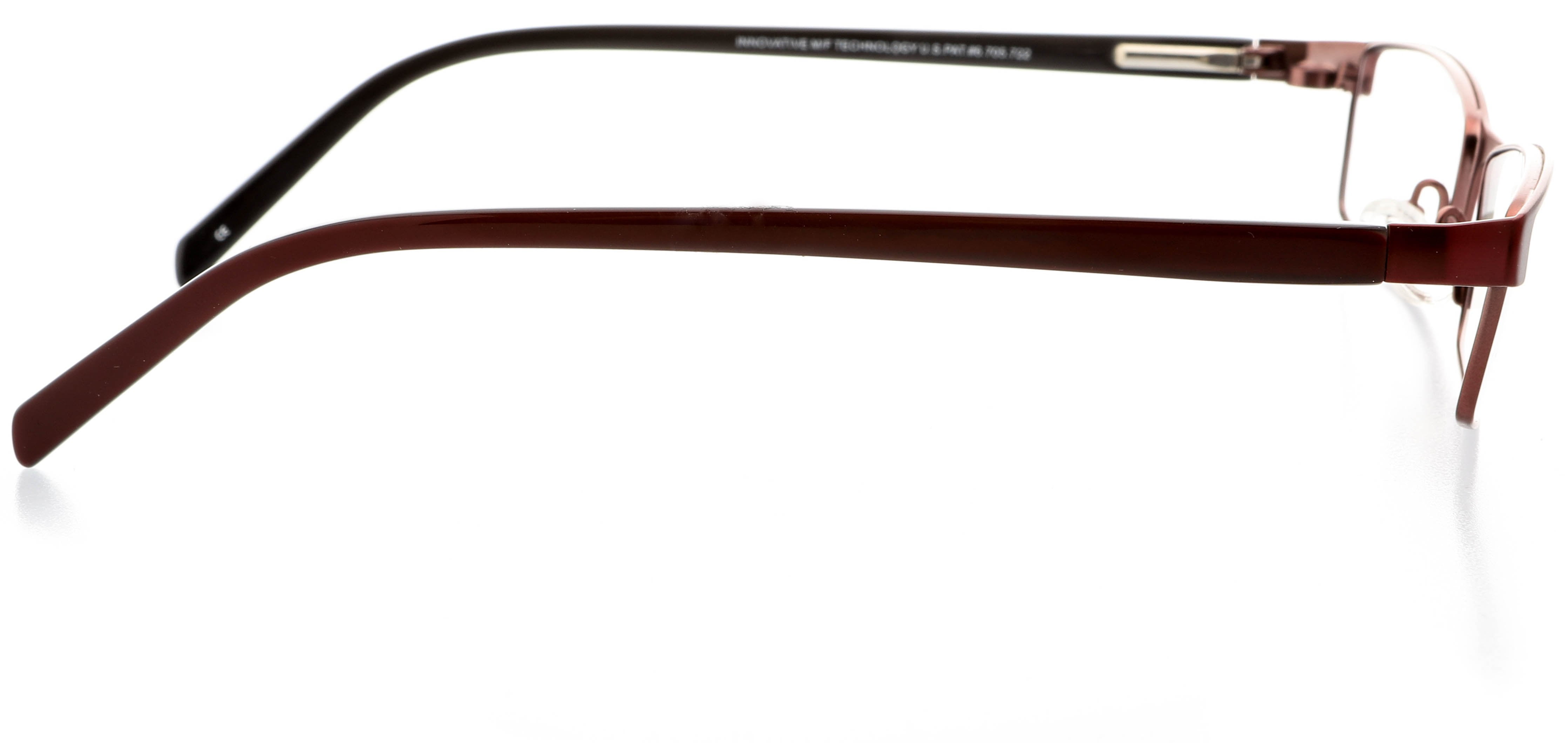 Unisex Optical Eyewear - Rectangle Shape, Metal Full Rim, Rose Dust