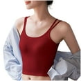 thumbnail image 2 of Xixinqiwan No Boundaries Summer Tank Top for Women,Women's Camisole with Built in Bras Spaghetti Straps Lightweight Breathable Sleeveless Tank Top Casual Wear, 2 of 4