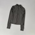 thumbnail image 3 of Yoga Suit Women's High-end Standing Collar Long Sleeved Sports Jacket Running Training Fitness Top Windproof Running Suit, 3 of 5