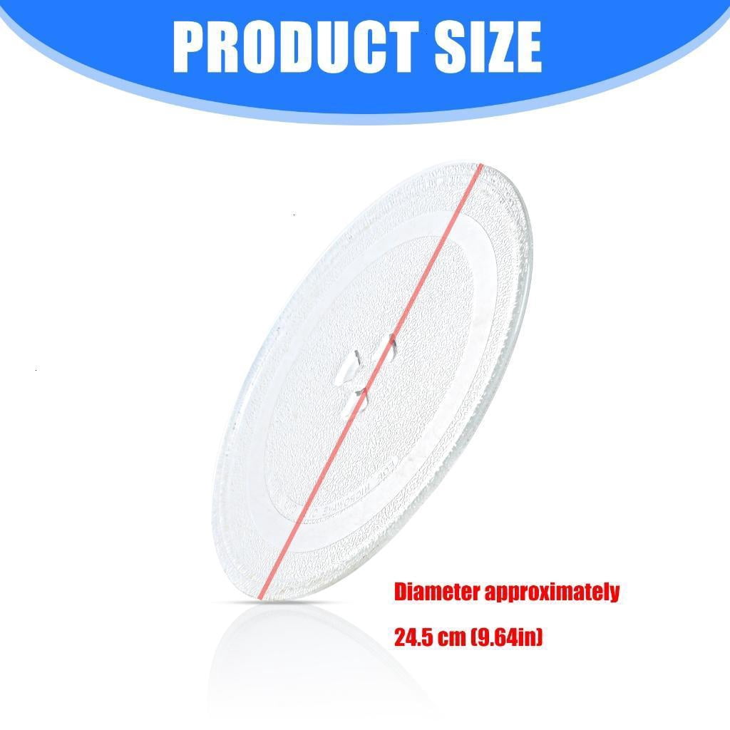 Microwave Glass Turntable 24.5cm Y-Base Heatproof Rotating Plate Dishwasher Safe Replacement