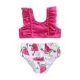thumbnail image 2 of Toddler Baby Girl 2PCS Floral Swimsuit Kids Cute Bathing Suit Bikini Top Bottoms Set 2Y 3Y 4Y 5Y 6Y 7Y, 2 of 10