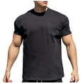 thumbnail image 2 of Xihbxyly Mens Tops Casual Big & Tall Crew Neck Short Sleeve Quick Dry T Shirt Oversized Tshirts for Men Solid Loose Fit Tops Casual Stylish Simple for Casual Wear, 2 of 3